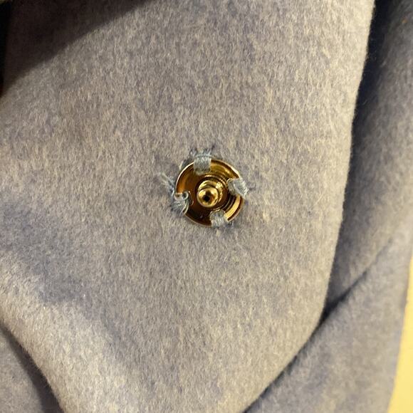 NEW!! Size 8 Cole Haan Belted Wrap Coat Ice Blue NEW!! - Picture 7 of 13